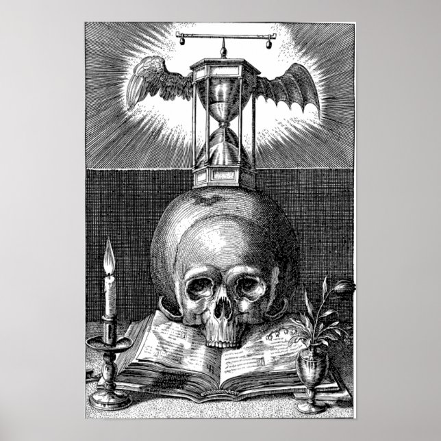 Poster Crâne vintage (Devant)