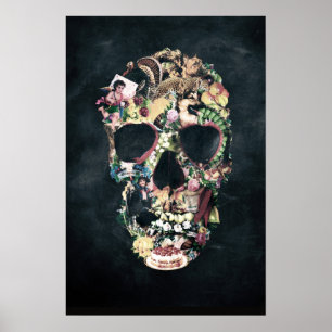 Poster Crâne vintage