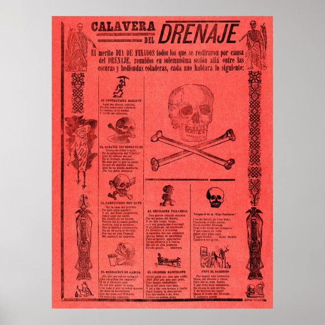 Poster Crânes mexicains (Devant)