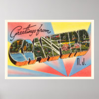 Cranford New Jersey NJ Vintage voyage Carte postal