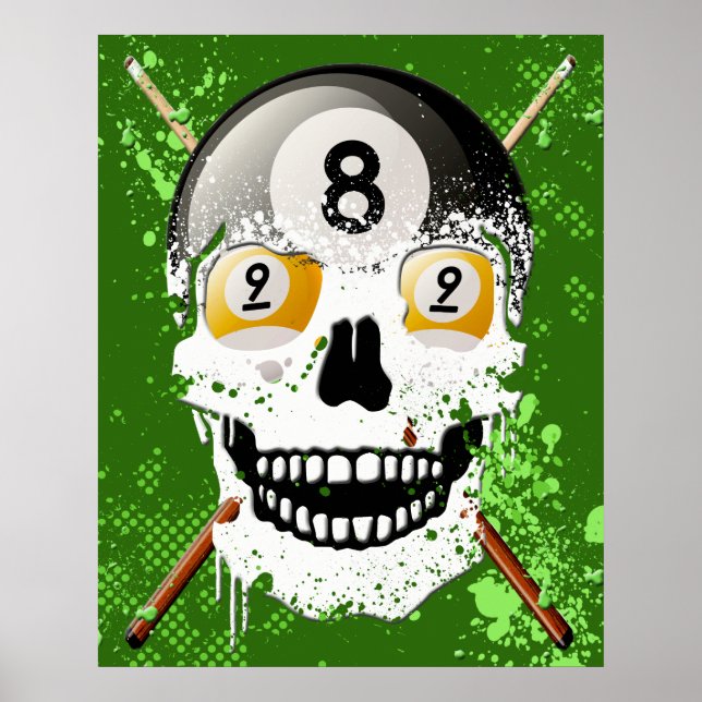 Poster crânien Billard 8 & 9 Ball (Devant)