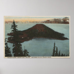 Poster Crater Lake, Oregon - Wizard Island View #1