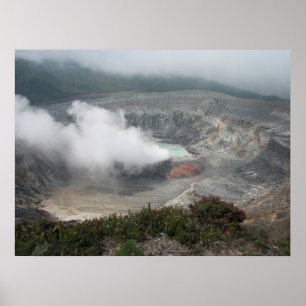 Poster Cratère de volcan de Poás