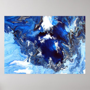 Poster Crateur bleu 36" x 12", papier d'affiche de valeur