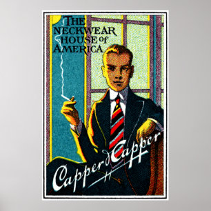 Poster cravate masculin Vintage 1920