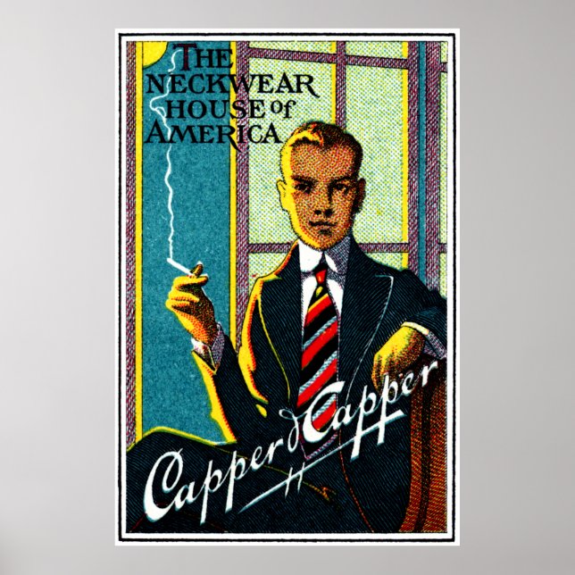 Poster cravate masculin Vintage 1920 (Devant)