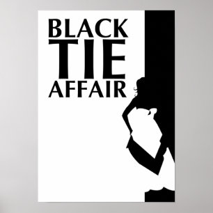 Poster cravate noire : belle silhouette