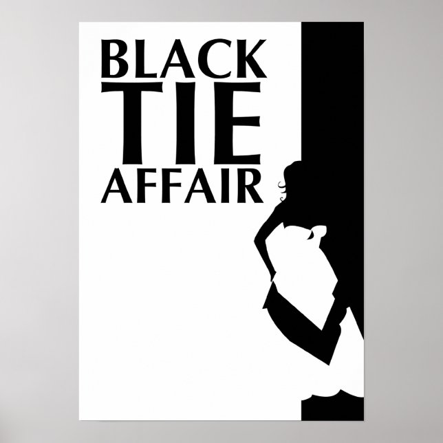 Poster cravate noire : belle silhouette (Devant)