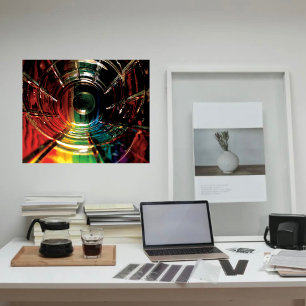 Poster Crayon Abstrait