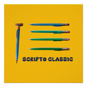 Poster Crayon mécanique Scripto Classic