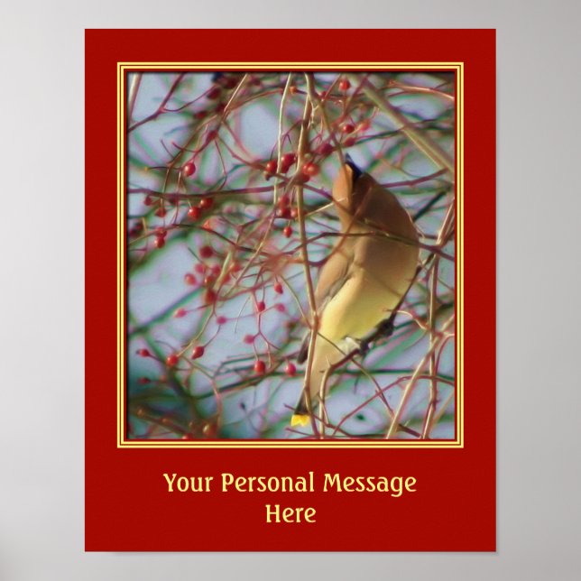Poster Crayon Oiseau Créez votre propre personnalisation (Devant)