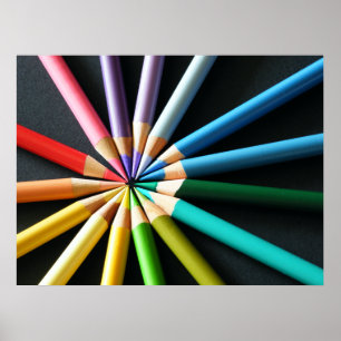 Poster crayons colorés
