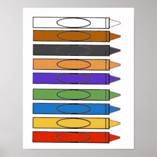 Poster Crayons de couleur