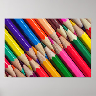 Poster crayons de couleur crayons arrière - plan texture