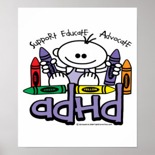 POSTER CRAYONS DE TDAH