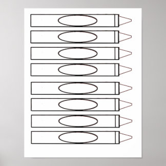 Poster Crayons - Noir & Blanc