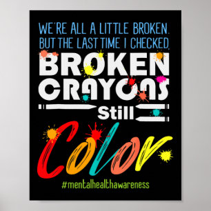 Poster Crayons Toujours Couleur Soutien à la sensibilisat