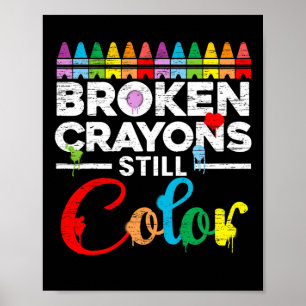 Poster Crayons Toujours Couleur Soutien à la sensibilisat