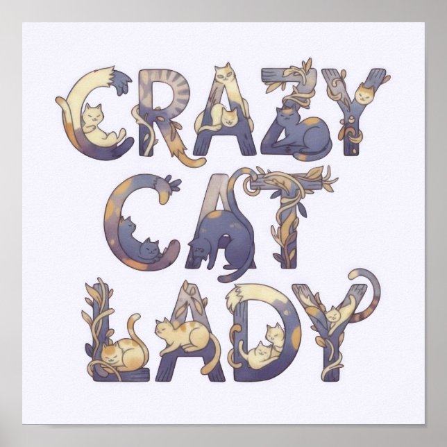 Poster Crazy Cat Lady (Devant)