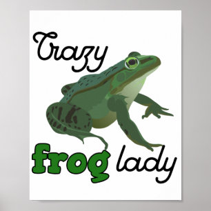 Poster Crazy Frog Lady Frog cadeaux amoureux