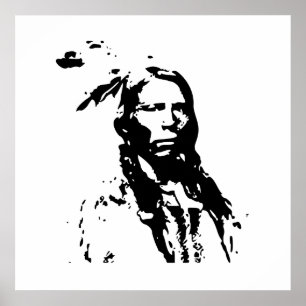 Poster Crazy Horse Native American Leader Canvas Imprimer