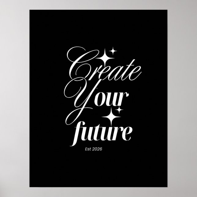 Poster Create Your Future – Motivational Quote Design (Devant)