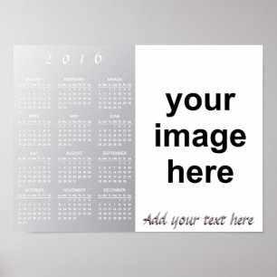 Poster Create Your Own Custom 2016 Photo Calendar