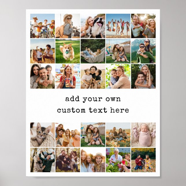 Poster Create Your Own Custom 25 Photo Collage (Devant)