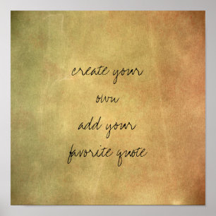 poster create your own distressed texture sepia