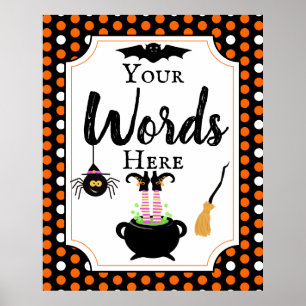 Poster create your own halloween party sign
