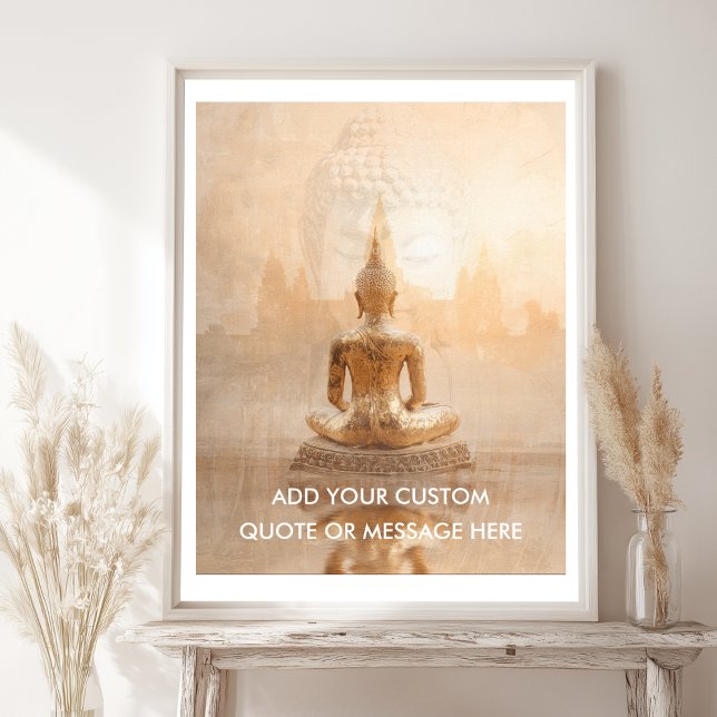 Poster Create Your Own Motivational Quote - Golden Buddha (Create Your Own Motivational Quote - Golden Buddha Poster)