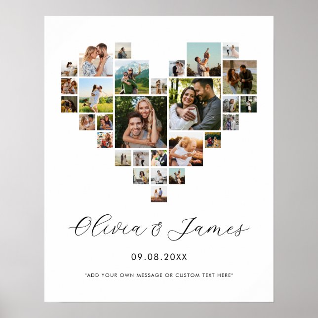 Poster Create Your Own Valentines Day Photo Collage (Devant)