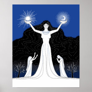 Poster Création d'affiche de Sun et de lune