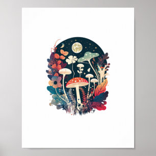 Poster Création de champignons Aesthetic Goblincore et Co
