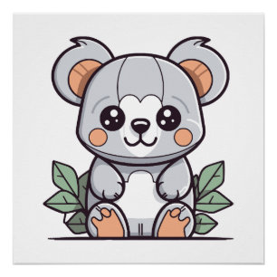 Poster Création de Koala Vector Magique Kawaii