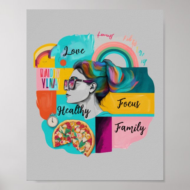 Poster Création de ma vie de rêve : une carte de vision g (Devant)