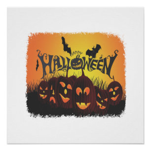 Poster Création drôle et joyeuse pour Halloween