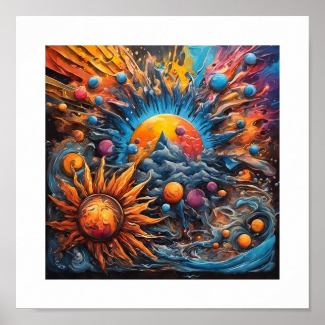 Poster Création du système solaire (Devant)