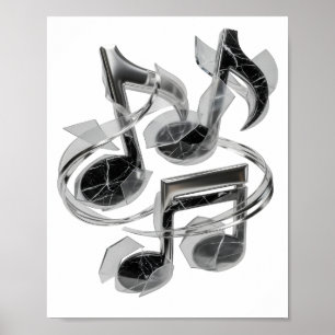 Poster Création graphique ART ABSTRAIT Argent Frais