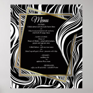 Poster Creative Black and White Seamless Abstracti