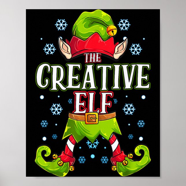 Poster Creative Elf Matching Family Group Christmas Party (Devant)