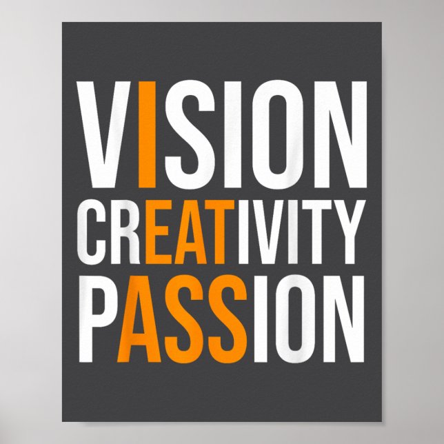 Poster Creativity On Shirt Sarcastic Funny Motivation  (Devant)