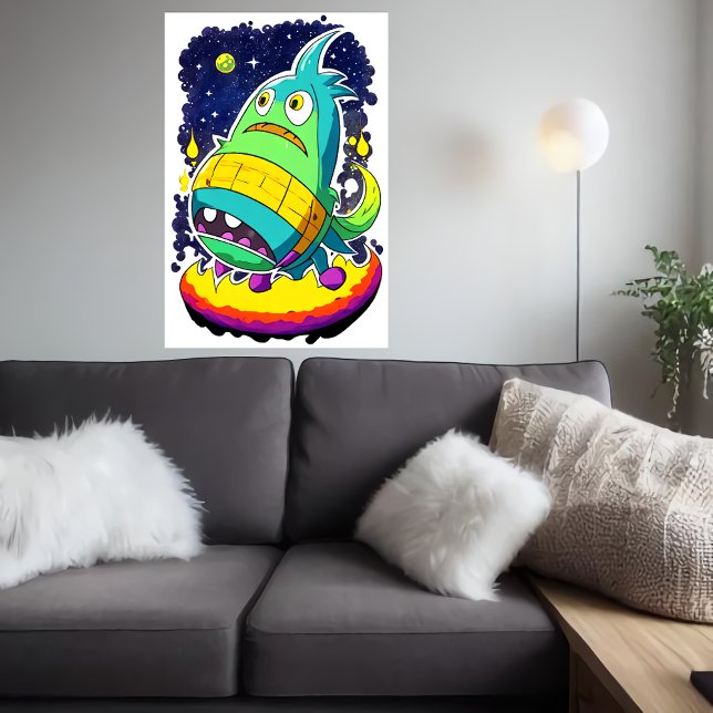 Poster Créature alien amusante | Art AI (Créateur téléchargé)