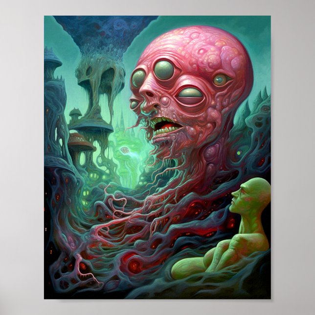 Poster Créature Alien Surreal Horror Art (Devant)