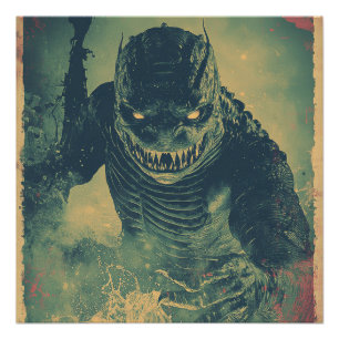 Poster Créature Vintage de la Lagune Noire