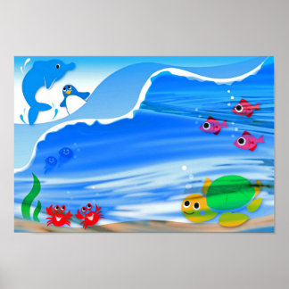 Poster Créatures sous-marines