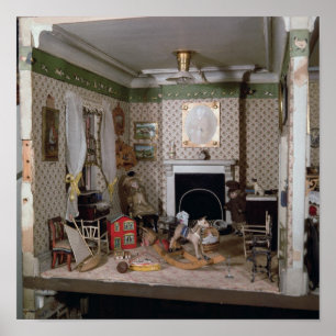 Poster Crèche avec des jouets de "Mlle Miles" House',