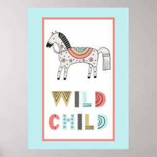 Poster Crèche Cheval Scandia Enfant Sauvage