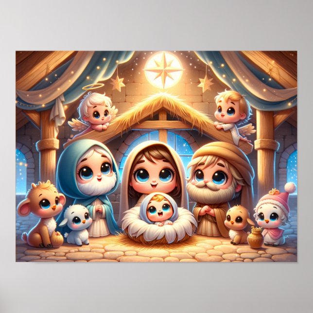 Poster Crèche de Noël (Devant)