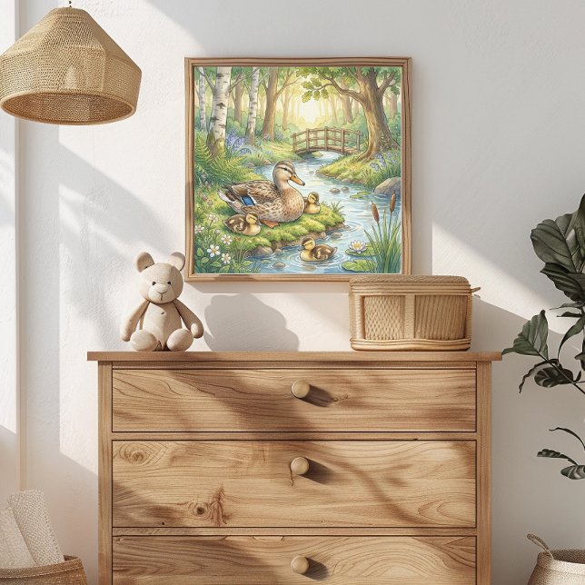 Poster Crèche Maman Canard et Canetons (Créateur téléchargé)
